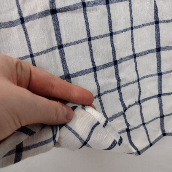 Kenneth Cole Reaction Plaid Button Down White/Blue/Navy Shirt Size Small - Picture 11 of 16